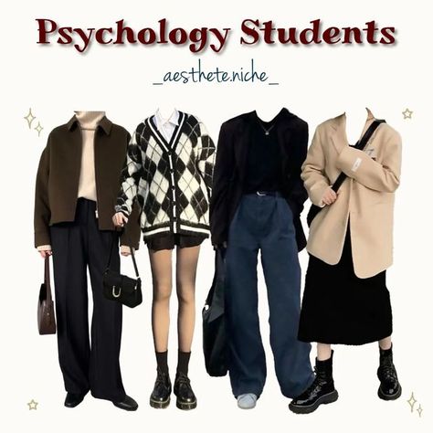 Psychologist Outfits Women, Psych Major Outfits, Psychology Outfits Women, Psych Major Aesthetic Outfit, Psychology Major Outfits, Psychologist Aesthetic Outfit, Masculine And Feminine Outfits, Art Major Aesthetic Outfit, Psychology Outfits