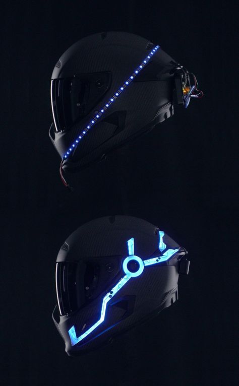 Illuminate your helmet with our Tron-inspired RGB LED technology. Control a variety of animations with the free LightMode app. Helmet Concept, Half Helmets, Graduation Photoshoot, Light Design, Motorcycle Helmets, Rgb Led, Tron, Product Launch, Bike