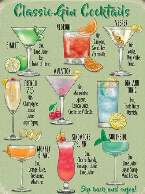 #weekend #enjoy #weekendvibes #cocktail #Spirits #GIN #wine #inspires #drinking #miamibeach #cheers #mixologist #drinksmart #Miami #Orlando, #Tampa #florida #fun #drinksmart #southflorida #friends #prosperity #cocktailart #miamibeach - @MJDistillers Classic Gin Cocktails, Cocktail Gin, Cocktail Sign, Cherry Brandy, Gin Cocktail Recipes, Classic Cocktail Recipes, Gin Drinks, Cocktails Sign, Gin Fizz