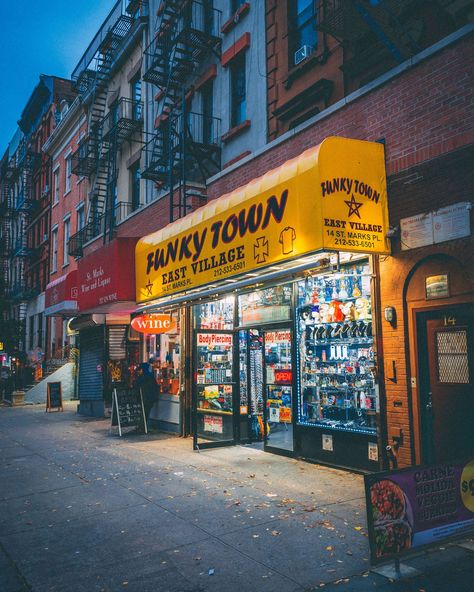 Funkytown, on St. Marks Place in the East Village, Manhattan, New York City St Marks Place, Saint Mark, Rail Transport, Hotel Motel, Posters Framed, City Car, Manhattan New York, East Village, Image House