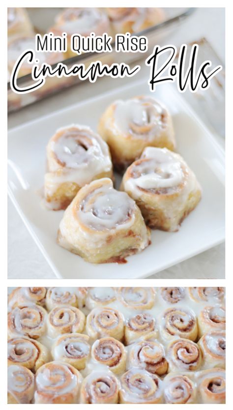 Cinnamon Rolls Easy Quick, Mini Cinnamon Buns, Kids Crafts Easy, Personal Desserts, Quick Cinnamon Rolls, Mini Cinnamon Rolls, Cinnamon Bun Recipe, Cinnabon Cinnamon Rolls, Cinnamon Filling