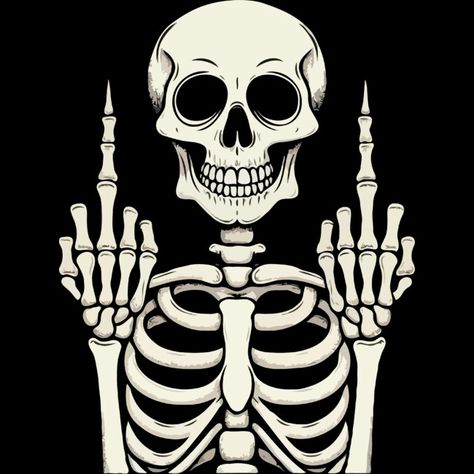 Skeleton Middle Finger is a Men's T-Shirt designed by katzura to illustrate your life and is available at Design By Humans Skeleton Tshirt Design, Skeleton Flipping Off, Middle Finger Wallpaper, Skeleton Pics, Skeleton Middle Finger, Bone Drawing, Artist Branding, Cricut Craft, Tattoo Art Drawings