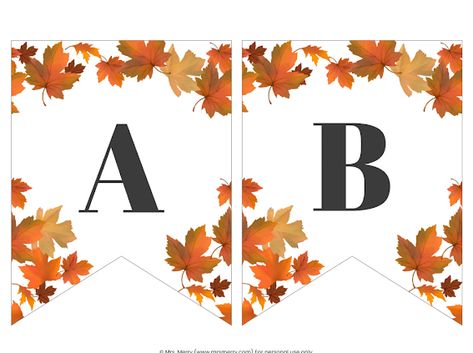 Fall Leaves Banner - Google Drive Welcome Banner Printable, Free Printable Banner Letters, Happy Birthday Banner Printable, Printable Banner Letters, Kids Book Club, Blank Banner, Free Printable Banner, Happy Turkey Day, Fall Banner