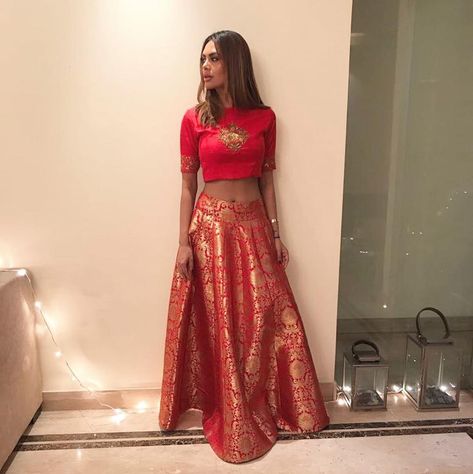 104 Likes, 5 Comments - House Of 2 (@house_of_2) on Instagram: “Book your banarasi lehenga today To purchase this product mail us at houseof2@live.com or whatsapp…” Party Lehenga, Lehenga Crop Top, Crop Top Lehenga, Silk Crop Top, Lehnga Dress, Crop Top Skirt Set, Lehenga Skirt, Indian Lehenga, Crop Top Skirt