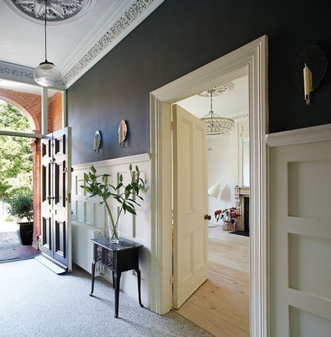 Step inside this gorgeous revamped Edwardian in Dublin | HouseAndHome.ie Edwardian Hallway, Edwardian Interiors, Modern Edwardian, Victorian House Renovation, Modern Georgian, Victorian House Interiors, Edwardian Home, Georgian Interiors, Period Home