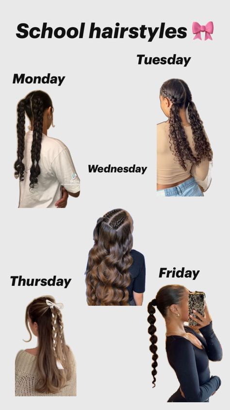 Braids For School, Hairstyle Ideas For School, School Hairstyles For Teens, Hairstyle Examples, Hairstyles For Teens, School Hairstyles, School Pictures, Teen Hairstyles, Hairstyles For School