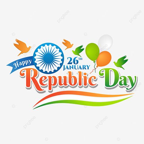 26 January Republic Day Png, January Typography, 26 January Png, January Clipart, Ashok Chakra, Indian Clipart, Republic Day 26 January, Happy Republic Day India, 26 जनवरी