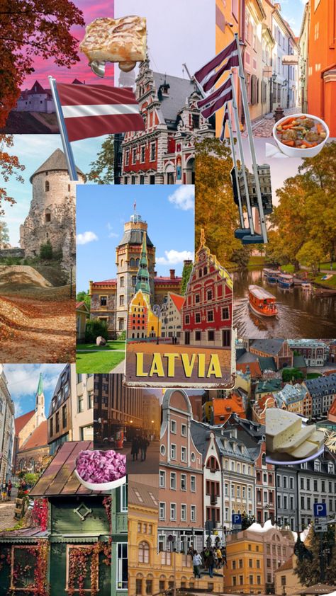 #collage #aesthetic #travel #country #viralpost #Latvia #LatvianCheese #LatvianFood #culture Aesthetic Travel, Travel Souvenirs, Travel List, Riga, Latvia, Travel Aesthetic, Tour Guide, Dream Vacations, Beautiful Destinations