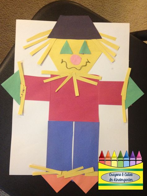 Preschool Scarecrow, Shape Scarecrow, October Homeschool, November Crafts Preschool, Build A Scarecrow, Thanksgiving Crafts Preschool, Writing Sheets, Scarecrow Crafts, Preschool Fall