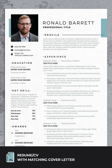 Chronological Resume Template, Cv Design Template, Chronological Resume, Resume Layout, Infographic Resume, Simple Resume Template, Create A Resume, Design Cv, City Planner