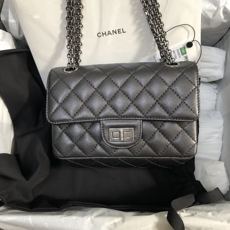 Seasonal Mini Reissue makes a comeback #ChanelReissue224 Chanel Reissue Mini, Chanel Reissue, Black Bag, Chanel Classic, Classic Black, Leather Bag, Chanel, Purse, Shoulder Bag