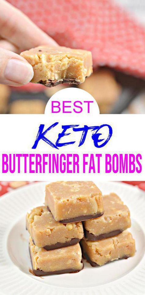 Keto Butterfinger, Fridge Food, Butterfinger Candy, Postre Keto, Keto Candy, Fat Bomb, Low Carb Snack, Keto Snack, Food Chocolate