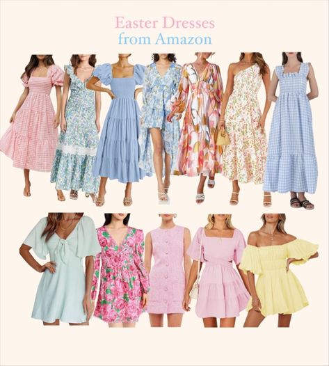 PRETTYGARDEN Women's Casual Summer … curated on LTK Easter Dresses For Women, Pastel Dress, Amazon Dresses, Easter Outfit, Easter Dress, Gingham Dress, Guest Outfit, Spring Dress, Women's Casual