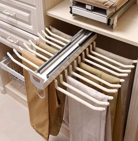 Pants Hanger, Being Organized, Pants Rack, Dream Closet Design, Closet Design Layout, Luxury Closets Design, Closet Renovation, Wardrobe Interior Design, Closet Layout