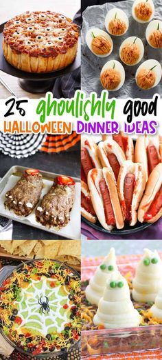 Halloween Main Dish, Halloween Dinner Ideas, Halloween Potluck, Spooky Dinner, Dinner Halloween, Recipes Halloween, Halloween Food Dinner, Halloween Themed Food, Halloween Party Appetizers