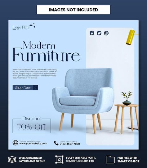 Modern Minimalist Social Media Design, Furniture Promotion Design, Product Design Template, Graphic Design Furniture, Creative Product Design Ideas, Interior Post Design, Furniture Ads Social Media, Furniture Poster Design Advertising, Furniture Social Media Design