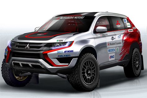 Mitsubishi is campaigning the Baja Portalegre 500 rally in a Outlander PHEV. Could Dakar be next? Truk Ford, Pajero Off Road, Mitsubishi Pickup, Mobil Off Road, Outlander Phev, Mitsubishi Pajero Sport, Montero Sport, Pajero Sport, Mitsubishi Motors