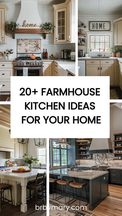 So, you’ve decided to give your kitchen a farmhouse makeover? I've got you! Check out these 20+ Farmhouse Kitchen Ideas For Your Home. ! It’s one of my favorite styles of home actually! The farmhouse style is all about creating a warm, cozy, and inviting space that Farmhouse Kitchen Design Joanna Gaines, Farmhouse Kitchen Counter Decor Ideas, Country Kitchen Ideas Farmhouse Style, Farmhouse Kitchen Joanna Gaines, Boho Farmhouse Kitchen, Joanna Gaines Kitchen, Farmhouse Chic Kitchen, Farmhouse Kitchen Countertops, Traditional Farmhouse Kitchen