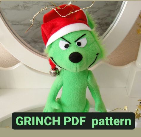 christmasgrinch #patternpdf #grinchornament #diygrinch #christmasgrinch #grinchpattern #softtoypattern #digitalfileukraine Grinch Pattern, Grinch Plush, Diy Grinch, Grinch Ornament, Grinch Ornaments, Ornament Diy, Christmas Grinch, Grinch Christmas, Ornaments Diy