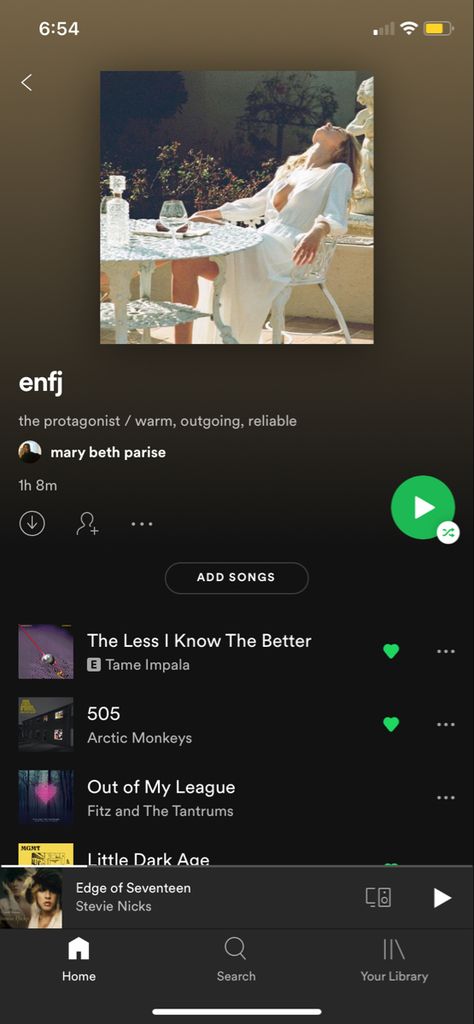 Enfj Playlist, Enfj Songs, 505 Arctic Monkeys, Out Of My League, Music Inspiration, Tongue Tie, Tame Impala, Mbti Personality, Mgmt