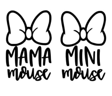 Minnie Mouse Cricut Ideas, Minnie Mouse Baby Shower, Disney Silhouettes, Cricut Stencils, Idee Cricut, Cricut Explore Projects, Mama And Mini, Projets Cricut, Cricut Projects Beginner