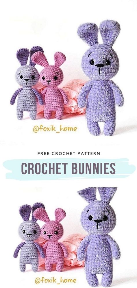 Crochet Bunny Patterns, Crochet Easter Bunny, Crochet Bunnies, Bunny Patterns, Yarn Projects Crochet, Crochet Baby Projects, Velvet Bunny, Bunny Applique, Applique Tutorial