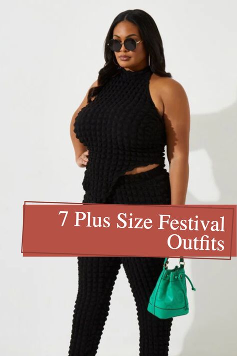 Plus Size Festival Outfits Rave Outfits For Curvy Women, Plus Size Festival Outfit Summer, Coachella Outfit Ideas Plus Size, Dubstep Outfits, Plus Size Rave Outfits, Summer Festival Outfits, Plus Size Festival Outfit, Plus Size Festival, Plus Size Dresses For Party