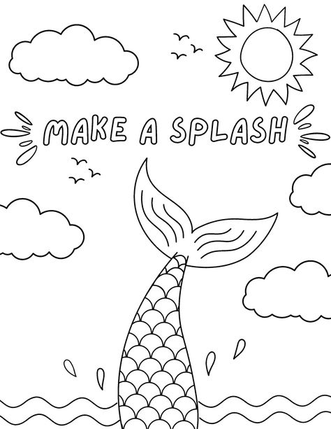 20 Free Printable Mermaid Coloring Pages for Kids Mermaid Crafts Preschool, Mermaid Coloring Pages Free Printable, Mermaid Crafts For Kids, Mystical Sea Creatures, Free Printable Mermaid, Pirate Week, Mermaid Party Printables, Summer Activity For Kids, Mermaid Printables