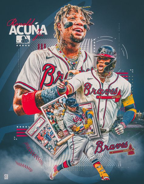 Ronald Acuna Jr. :: Behance Atlanta Braves Wallpaper, Brave Wallpaper, Ronald Acuna Jr, Baseball Videos, Baseball Wallpaper, Sports Design Ideas, Atlanta Braves Baseball, Baseball Guys, Sports Design Inspiration