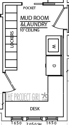 Craft Room Floor Plan, Mudroom Floor Plan, Mud Room And Laundry, Office Layout Plan, Mudroom Laundry Room Ideas, Laundry Craft Rooms, Office Ideas For Women, Room Floor Plan, Farmhouse Mudroom