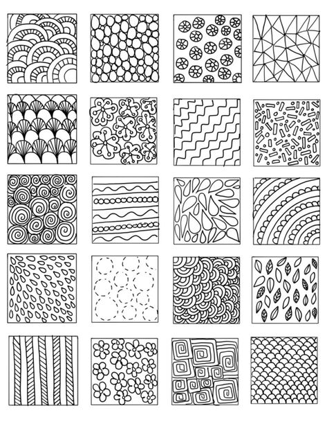 Cool Patterns To Draw Easy, Pen Drawing Pattern, Patterns For Zentangles, Beginner Zentangle Patterns, Easy Art Patterns, Easy Drawings Patterns, Repeating Patterns Drawing, Easy Repeating Patterns To Draw, Line Art Patterns Design