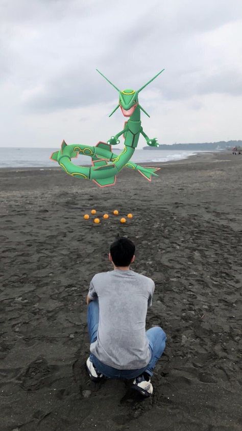 Funny Pokemon Go, Pokemon Beach, Latios Pokemon, Pokemon In Real Life, Rayquaza Pokemon, Funny Pokemon, Pokemon Realistic, Pikachu Coloring Page, Pokemon Photo