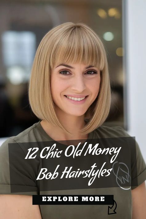 Looking to add some old money vibe to your look? Try out these timeless bob hairstyles that never go out of style! The bob haircut is a classic choice that exudes sophistication and elegance. Whether you prefer a sleek, chin-length bob or a playful, layered bob, there's a style for every taste. Embrace your inner chic with these fabulous bob hairstyles! Straight Bobs, A Bob Haircut, Classic Bob Haircut, Curly Styles, Dark Blonde Hair Color, Shoulder Length Bob, Chin Length Bob, Classic Bob, A Bob