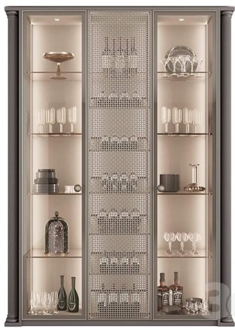 Wine Cabinet Design, Latest Sofa Set Designs, Crockery Cabinet Design, Dining Room Design Luxury, Crockery Unit Design, Kitchen Decor Collections, Crockery Unit, Kitchen Cupboard Designs, Dinning Room Design