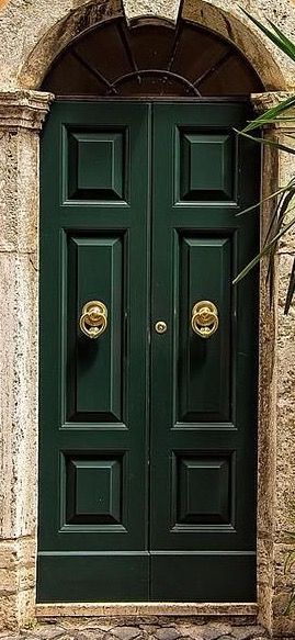 BM Lafayette Green Dark Green Closet Doors, Dark Green And Gold Aesthetic, Forest Green Door, Emerald Green Door, Lafayette Green, Alex Aesthetic, Fromt Doors, Green Doors, Cabin Remodel