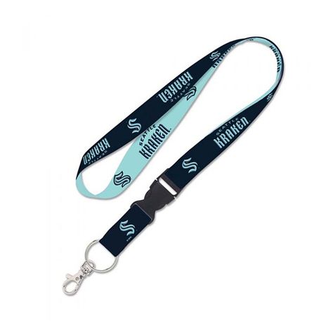 Display your Seattle Kraken spirit with the Wincraft Seattle Kraken Lanyard. Place this accessory on your keys to make them easier to find or add it to your backpack or travel luggage for personalization. The Seattle Kraken colors and graphics make it known which NHL team you’ll be rooting for this season. Kraken Hockey, Lanyard Ideas, Kraken Logo, Facebook Frame, Seattle Kraken, The Kraken, Sea Monster, Anniversary Logo, Hockey Team