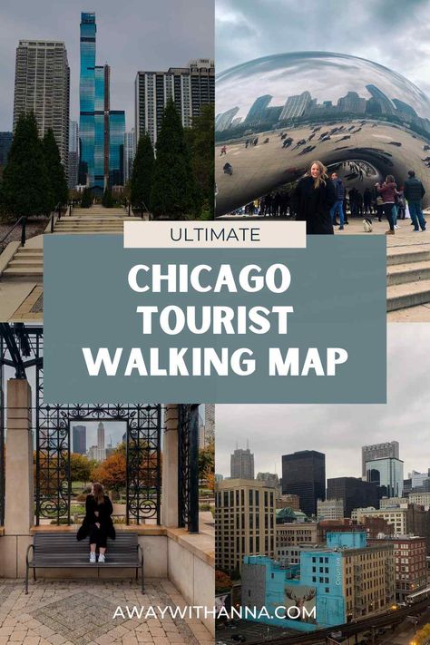 Chicago Attractions Map, Chicago Family Vacation, Chicago Walking Tour, Chicago Places To Visit, Chicago Itinerary, Chicago Weekend, Chicago Attractions, Chicago Travel Guide, Restaurants In Chicago