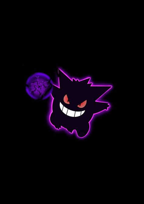 Gengar Wallpaper Explore more Cute, Flying, Gengar, Pointed-Eared, Pokemon wallpaper. https://www.whatspaper.com/gengar-wallpaper-45/ Pokemon Wallpaper, Ultra Hd, Pokemon, Wallpapers, Iphone, Purple, Black, Pokémon