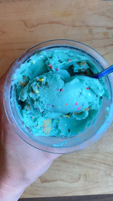 Recipe For Ice Cream, Birthday Cake Protein, Cake Batter Protein, Ninja Ice Cream Recipe, Protein Ice Cream Recipe, Protein Ice Cream Recipes, Ice Cream Birthday Cake, Ice Cream Maker Recipes, Cream Biscuits