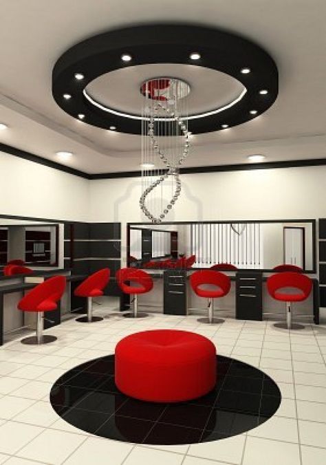 red and black...my KINDA SALON!!!!! Hair Salon Interior Design Ideas, Hair Salon Interior Design, Salon Interior Design Ideas, Interior Design Color Schemes, Nail Salon Interior Design, Beauty Salon Interior Design, Hair Salon Design, Hair Salon Interior, Interior Design Pictures