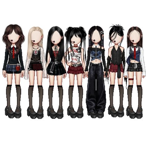 ID: Mikayuu_canon Dance Style Outfits, Korean Outfits Kpop, Casual Elegant Style, Kpop Concert Outfit, Bratz Inspired Outfits, Preformance Outfits, Dancers Outfit, Model Looks, Punk Outfits