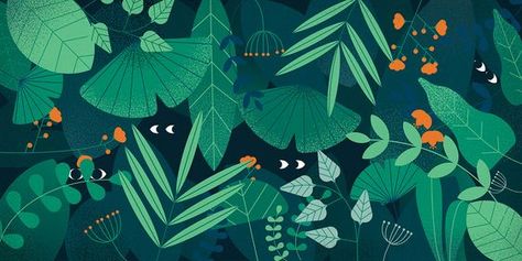 Jungle Illustration, The Jungle Book, Affinity Designer, Landscape Illustration, Graphic Design Print, Traditional Paintings, Nature Illustration, Madrid Spain, Green Wallpaper