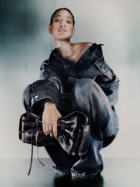 Jordan Hemingway, Chunky Turtleneck Sweater, Acne Studio, Willow Smith, Brand Campaign, Toned Abs, Fall Winter 2024, Photographer Branding, Vogue Magazine