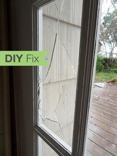 DIY Fix: How to Repair a Broken Glass Door Pane Window Repair Diy, Diy Removable Stained Glass Window, How To Replace Glass In A Window, Sealing Old Windows, How To Repair Stained Glass Window, Diy Stained Glass Window Renter Friendly, How To Make Resin Sea Glass Windows, Window Glass Repair, Window Glass Replacement