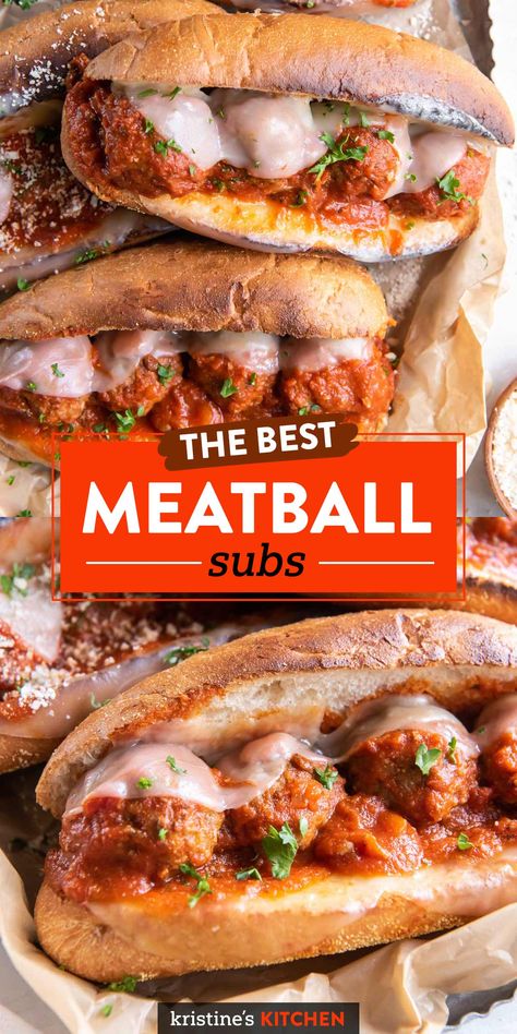 Pioneer Woman Rustic Meatball Subs, Best Meatball Subs, Meat Ball Sub Recipe, Meatball Subs Frozen Meatballs, Meatball Subs Easy, Meatball Subs Recipes, Meatballs Sandwich, Easy Meatball Sliders, Meatball Hero