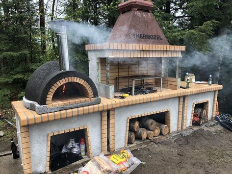 Outdoor Kitchen Pizza Oven, Kitchen Pizza Oven, Brick Pizza Oven Outdoor, Outdoor Fireplace Pizza Oven, Pizza Oven Outdoor Diy, Backyard Pizza Oven, Pizza Oven Outdoor Kitchen, Brick Bbq, Brick Pizza Oven