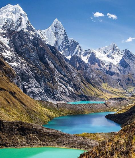 wilderness_culture: "Backpacking Cordillera Huayhuash #Peru Photo: @moonmountainman #wildernessculture" Patagonia South America, Whatsapp Wallpapers Hd, Backpacking South America, Earth Pictures, Andes Mountains, Peru Travel, Destination Voyage, Nature Landscape, Bergen