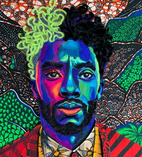 Bisa Butler on Instagram: “Right now I urge you in your breath, in your eyes, in your consciousness, invest in the importance of this moment and cherish it… So savor…” Bisa Butler, Detroit Art, Hyper Realistic Paintings, Contemporary Textiles, Chadwick Boseman, Colorful Portrait, A Level Art, Wax Print, Portrait Artist