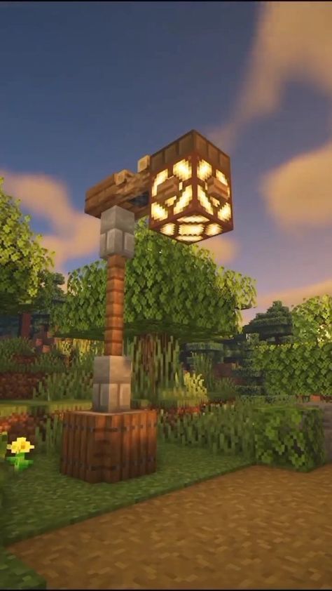 Minecraft Lamp, Voxel Games, Minecraft Light, Outside Lamps, Minecraft Cottage, Cool Minecraft, Minecraft Architecture, Minecraft Ideas, Minecraft Designs