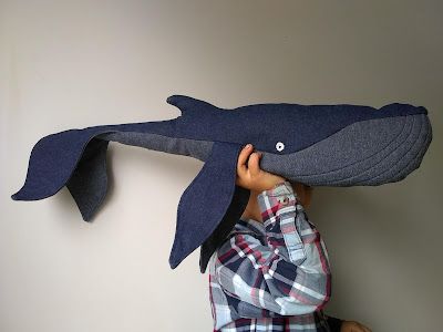 Simple Inspirations: Denim Whale Project Denim Whale, Pencil Eraser, Denim Diy, Thread Spools, Black Thread, Satin Stitch, Whales, Hand Stitching, Etsy Store